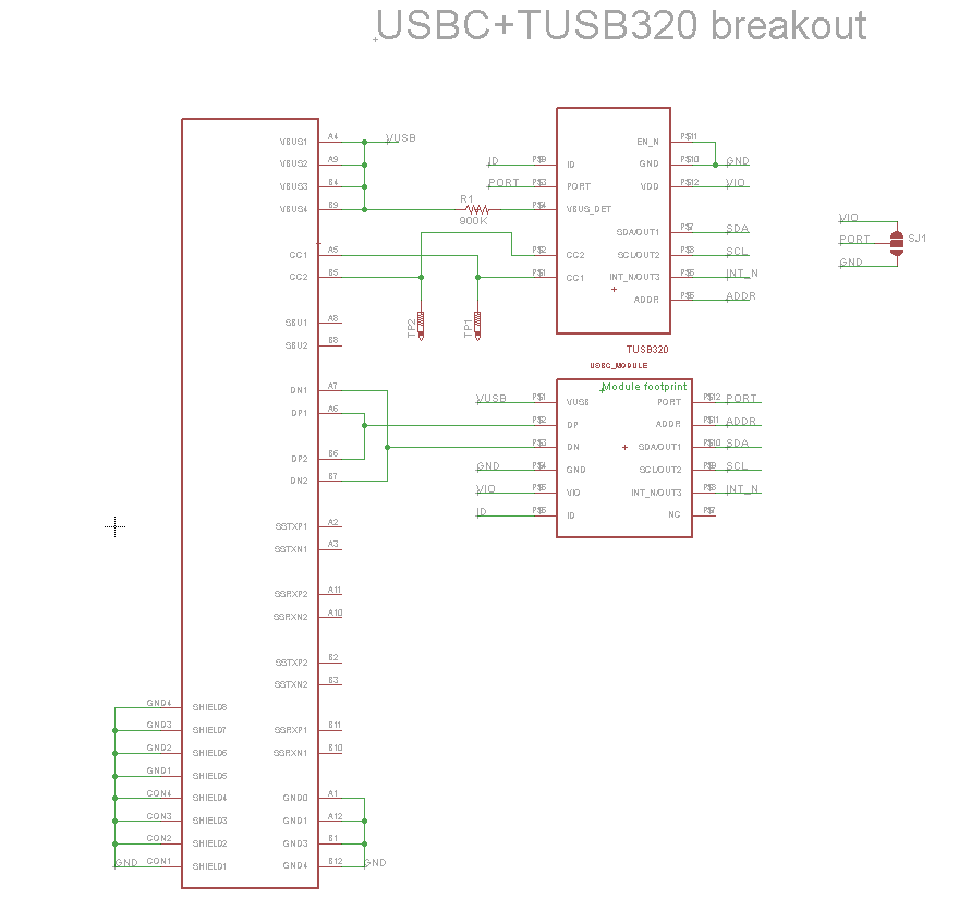 USB 2.0 Type-C en breakout (USB-C)
